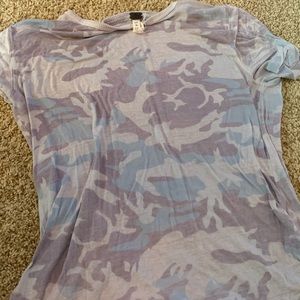free people purple and blue camo tee